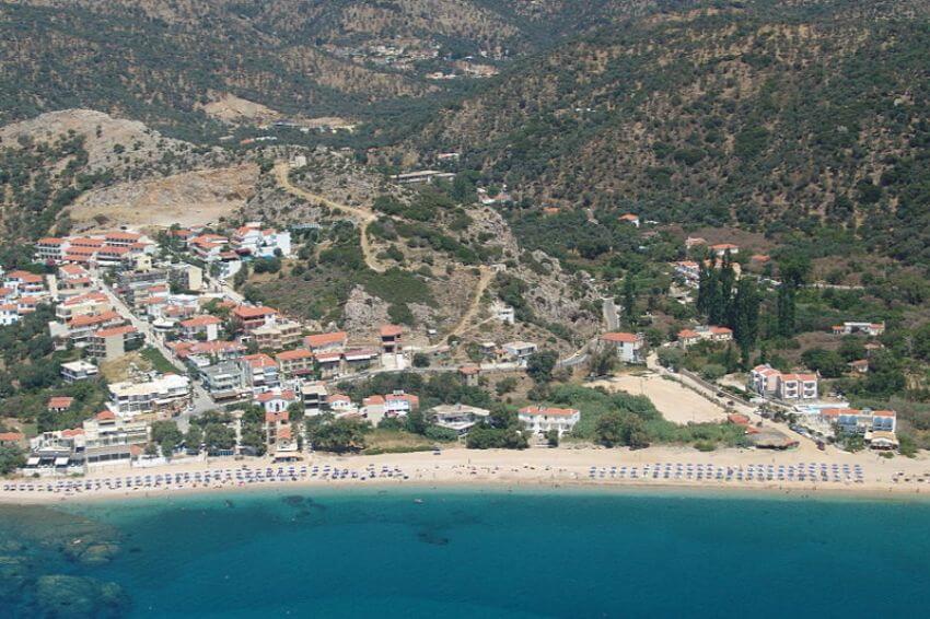 pláž Agios Isidoros ostrov Lesbos